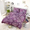 Purple Lilac Floral Pattern Bedding Set