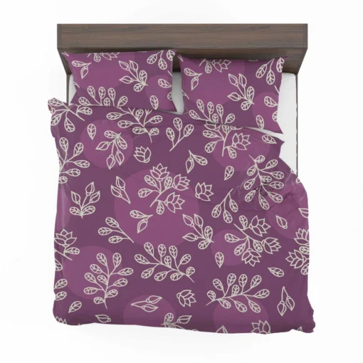 Purple Lilac Floral Pattern Bedding Set 2