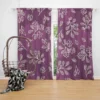 Purple Lilac Floral Pattern Curtain