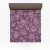 Purple Lilac Floral Pattern Fitted Sheet