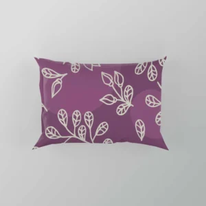 Purple Lilac Floral Pattern Pillow Case