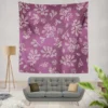 Purple Lilac Floral Pattern Wall Tapestry