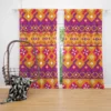 Purple Orange Songket Tribal Pattern Curtain