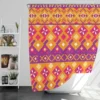 Purple Orange Songket Tribal Pattern Shower Curtain