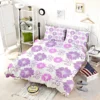 Purple Pink Floral Pattern Bedding Set