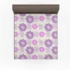 Purple Pink Floral Pattern Fitted Sheet