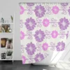 Purple Pink Floral Pattern Shower Curtain