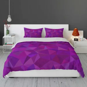 Purple Pink Mosaic Background Design Bedding Set 1