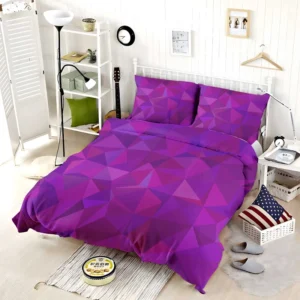 Purple Pink Mosaic Background Design Bedding Set