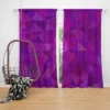 Purple Pink Mosaic Background Design Curtain