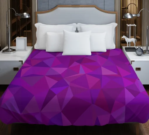 Purple Pink Mosaic Background Design Duvet Cover