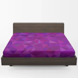 Purple Pink Mosaic Background Design Fitted Sheet 1