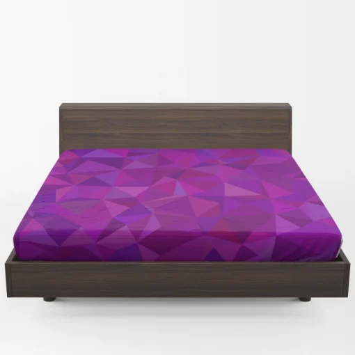 Purple Pink Mosaic Background Design Fitted Sheet 1