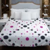 Purple Polka Dots Black Polka Dots Diagonal Duvet Cover