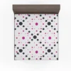 Purple Polka Dots Black Polka Dots Diagonal Fitted Sheet