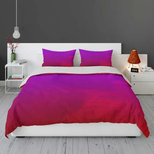 Purple Red Watercolor Gradient Bedding Set 1