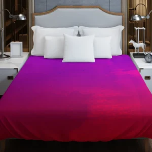 Purple Red Watercolor Gradient Duvet Cover