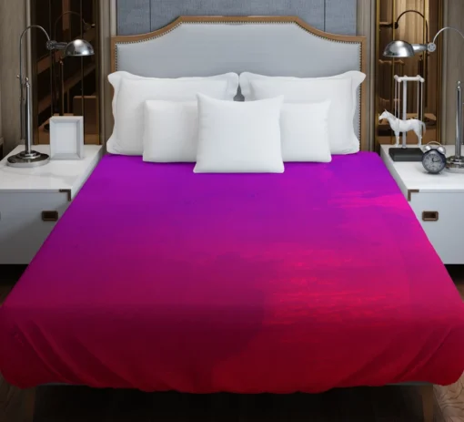 Purple Red Watercolor Gradient Duvet Cover