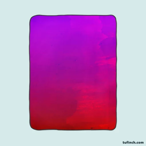 Purple Red Watercolor Gradient Fleece Blanket 1