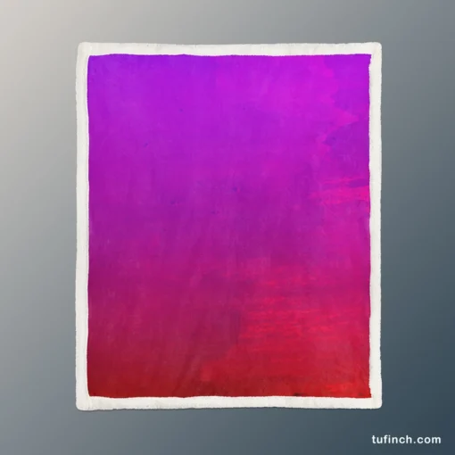 Purple Red Watercolor Gradient Sherpa Fleece Blanket 1