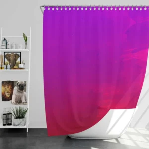 Purple Red Watercolor Gradient Shower Curtain