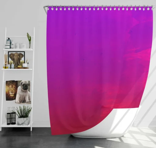 Purple Red Watercolor Gradient Shower Curtain