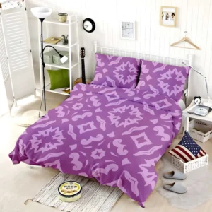 Purple Songket Design Bedding Set