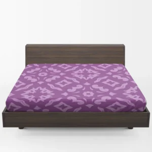 Purple Songket Design Fitted Sheet 1