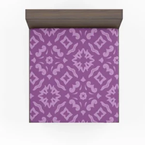 Purple Songket Design Fitted Sheet