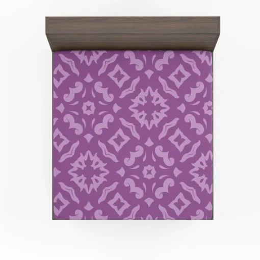 Purple Songket Design Fitted Sheet