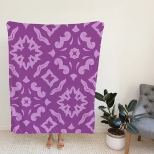 Purple Songket Design Fleece Blanket