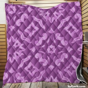 Purple Songket Design Quilt Blanket