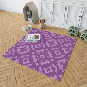 Purple Songket Design Rug 1