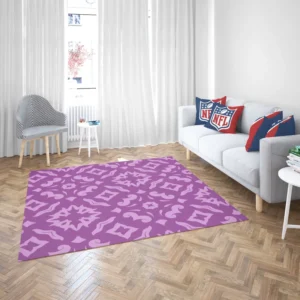 Purple Songket Design Rug 2