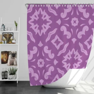 Purple Songket Design Shower Curtain