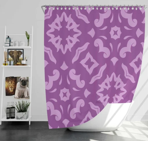 Purple Songket Design Shower Curtain