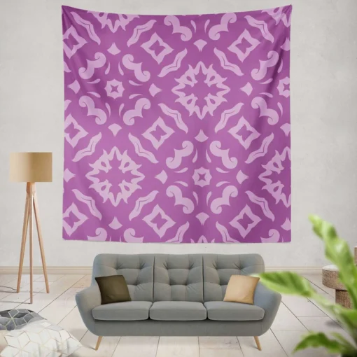 Purple Songket Design Wall Tapestry