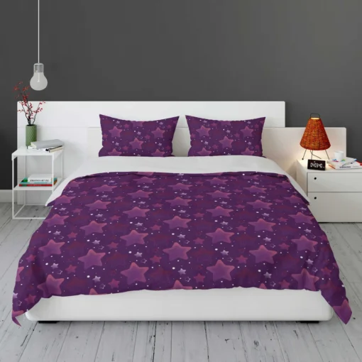 Purple Stars Pattern Bedding Set 1