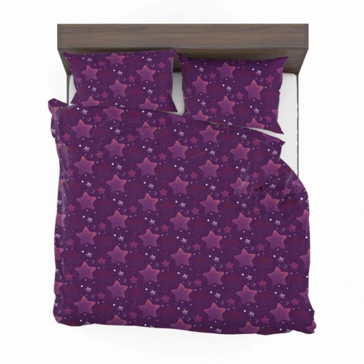 Purple Stars Pattern Bedding Set 2