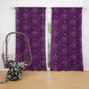 Purple Stars Pattern Curtain