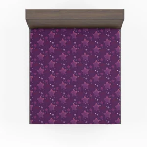 Purple Stars Pattern Fitted Sheet