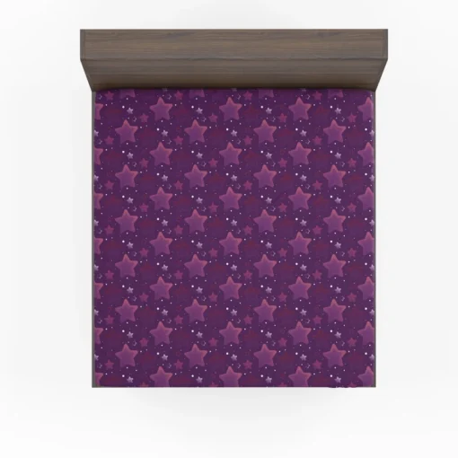 Purple Stars Pattern Fitted Sheet