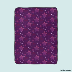 Purple Stars Pattern Fleece Blanket 1