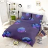 Purple Theme Saturn Planets Bedding Set