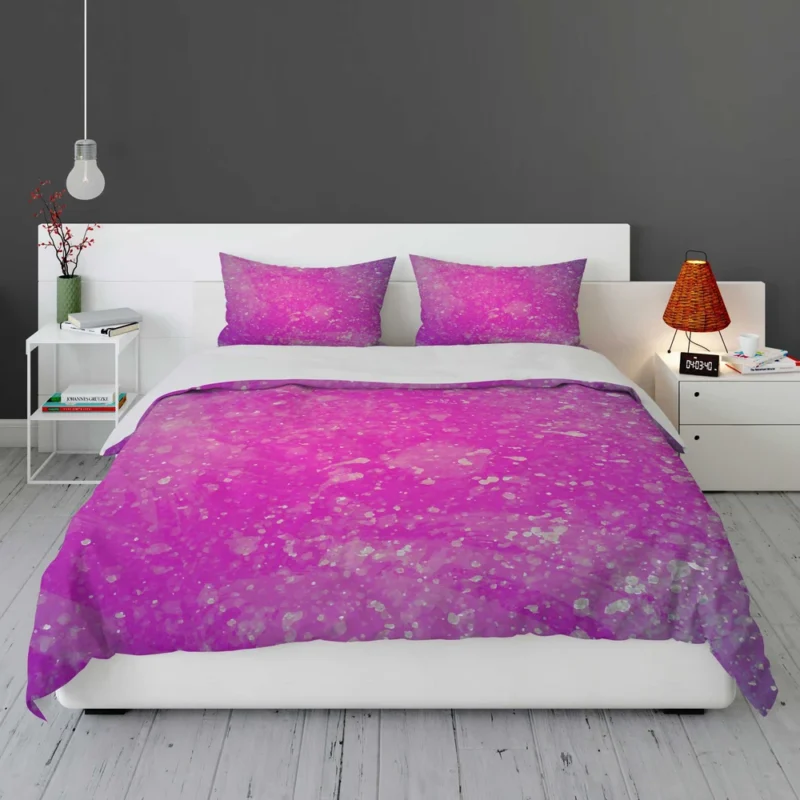 Purple Watercolor Abstract Grunge Bedding Set 1