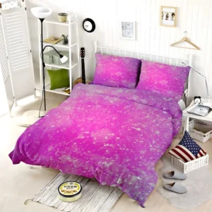 Purple Watercolor Abstract Grunge Bedding Set