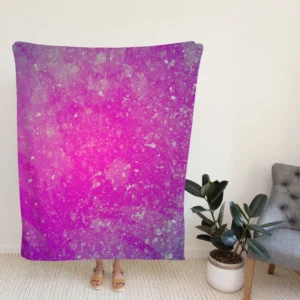 Purple Watercolor Abstract Grunge Fleece Blanket