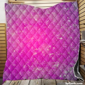 Purple Watercolor Abstract Grunge Quilt Blanket