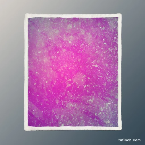 Purple Watercolor Abstract Grunge Sherpa Fleece Blanket 1