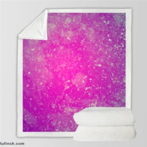 Purple Watercolor Abstract Grunge Sherpa Fleece Blanket